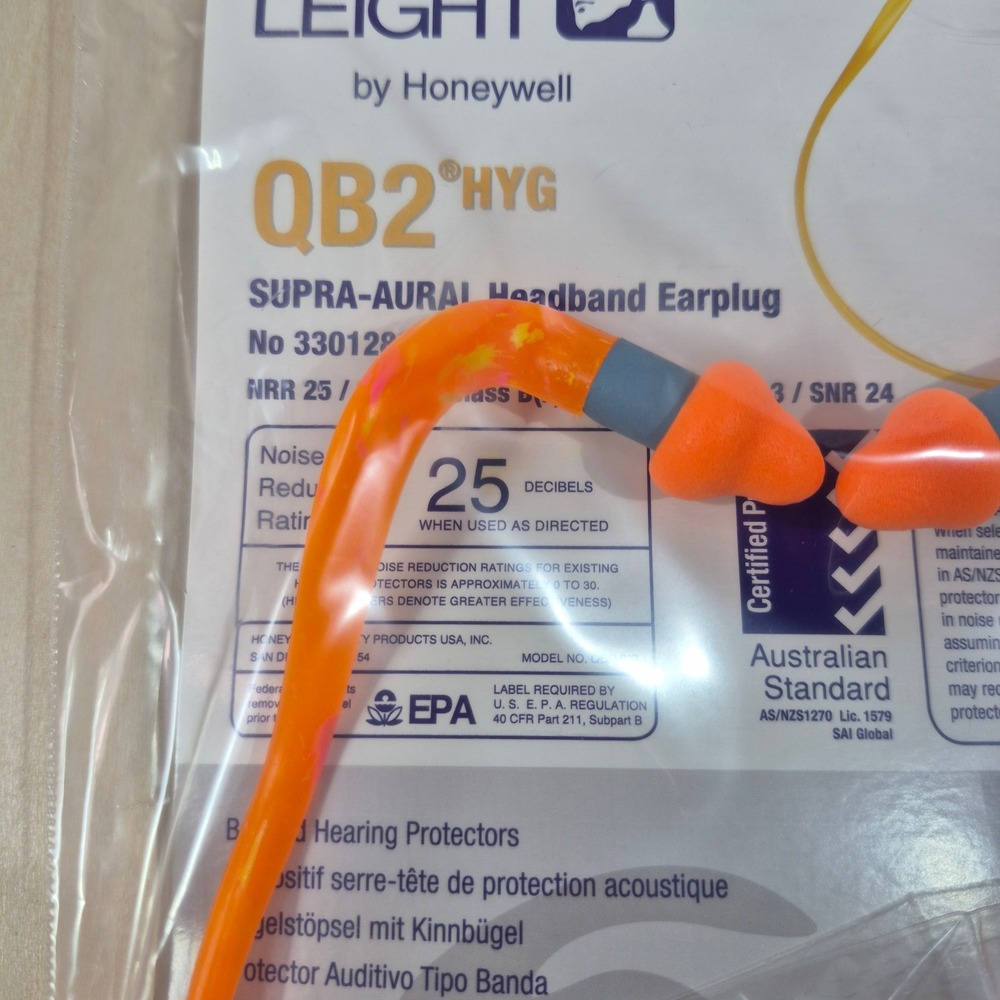 Howard Leight QB2HYG Supra-Aural Banded Earplugs NRR 25 Orange 3301282 New - Picture 2 of 3
